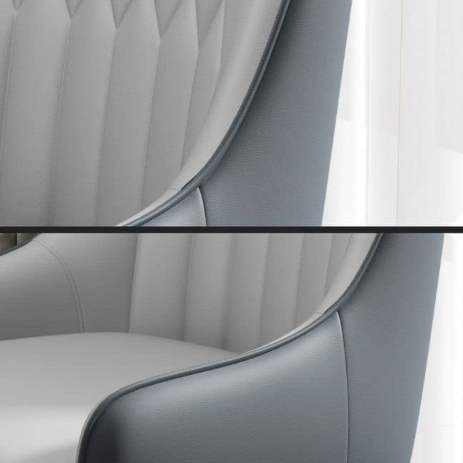 Light Gray Black Set of 2 Dining Chairs O219