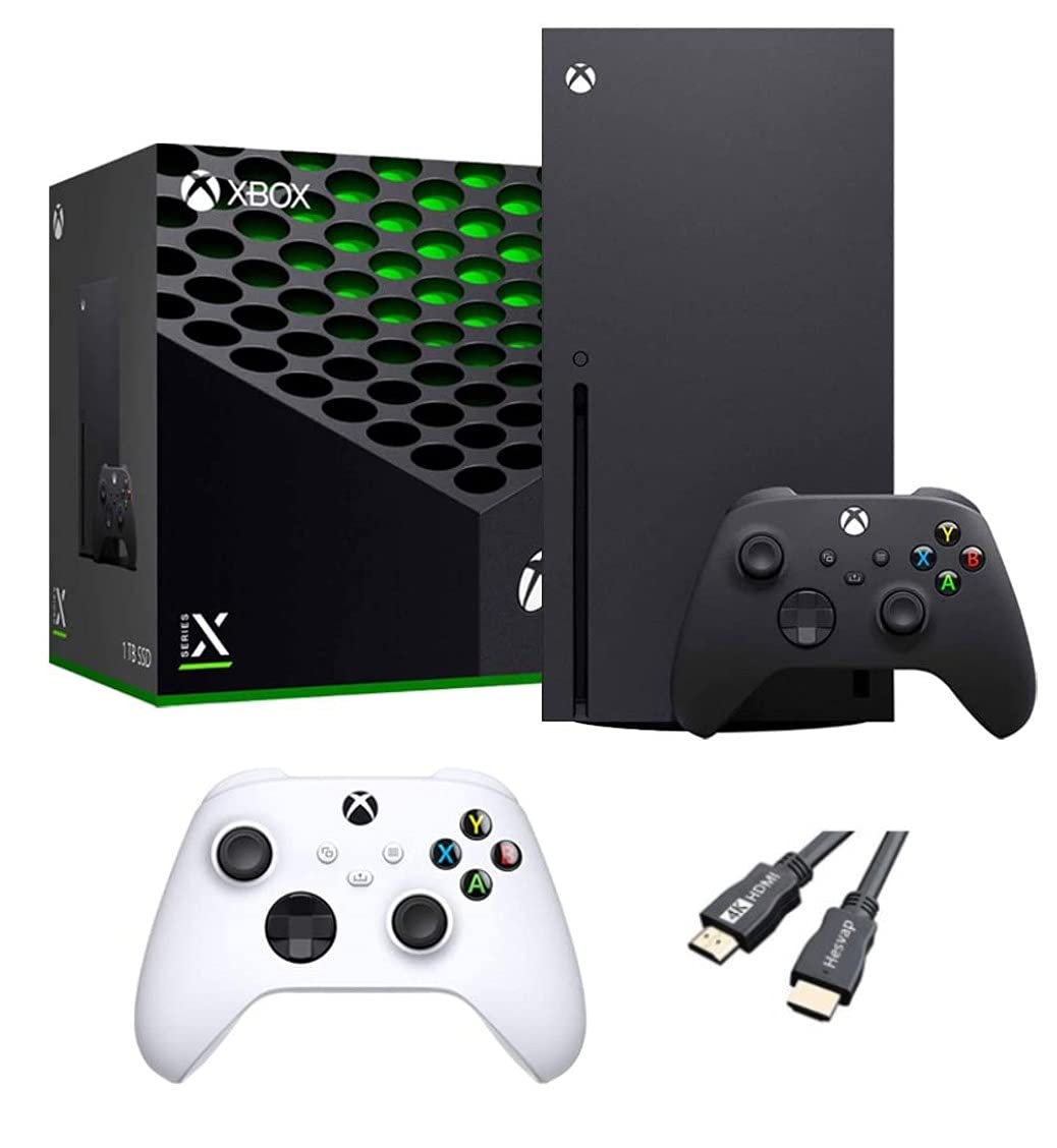 X-Box Series X Gaming Console Bundle 1TB SSD Black Console with Two Wireless Controllers F820740