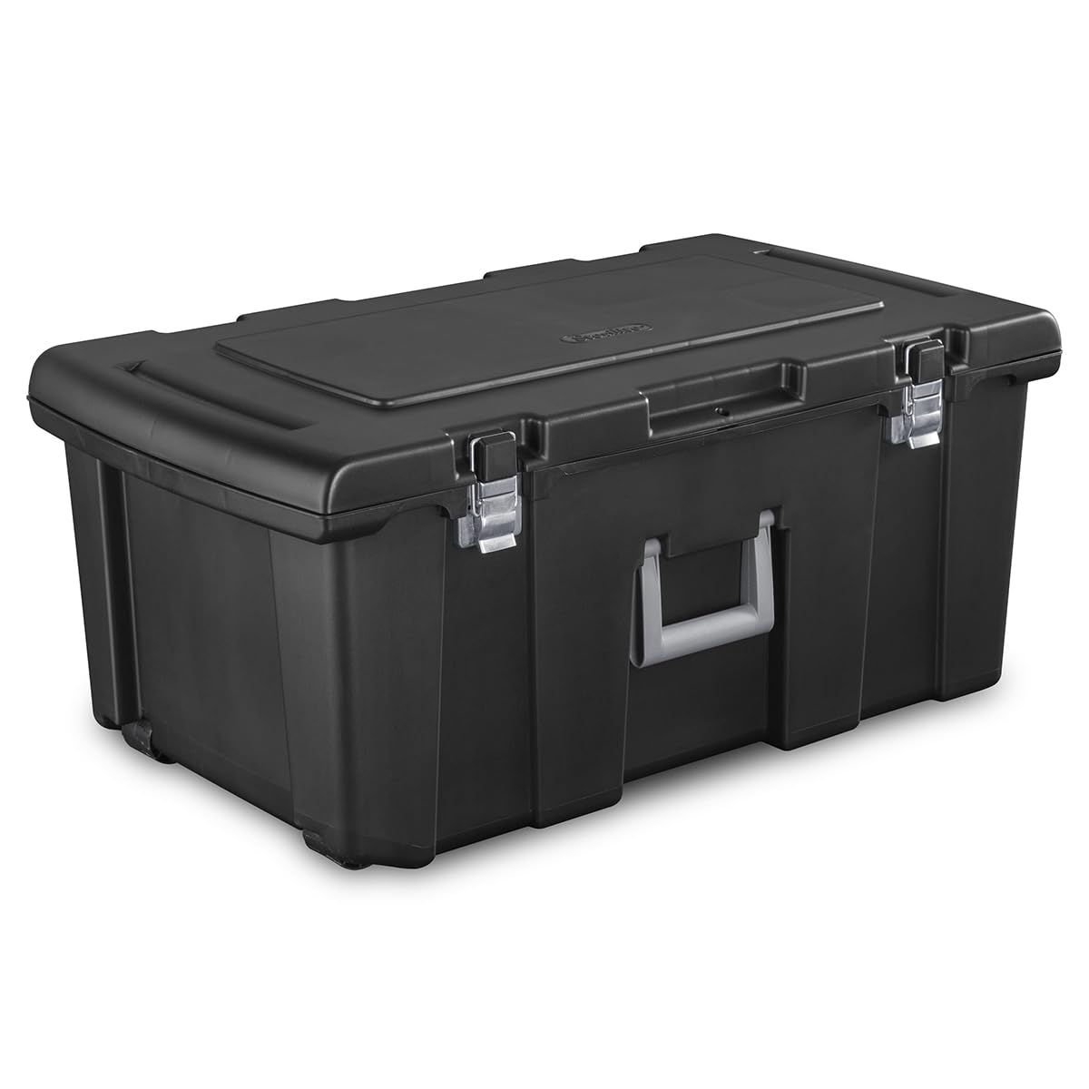 23 Gallon Lockable Storage Tote with Wheels Black V408521