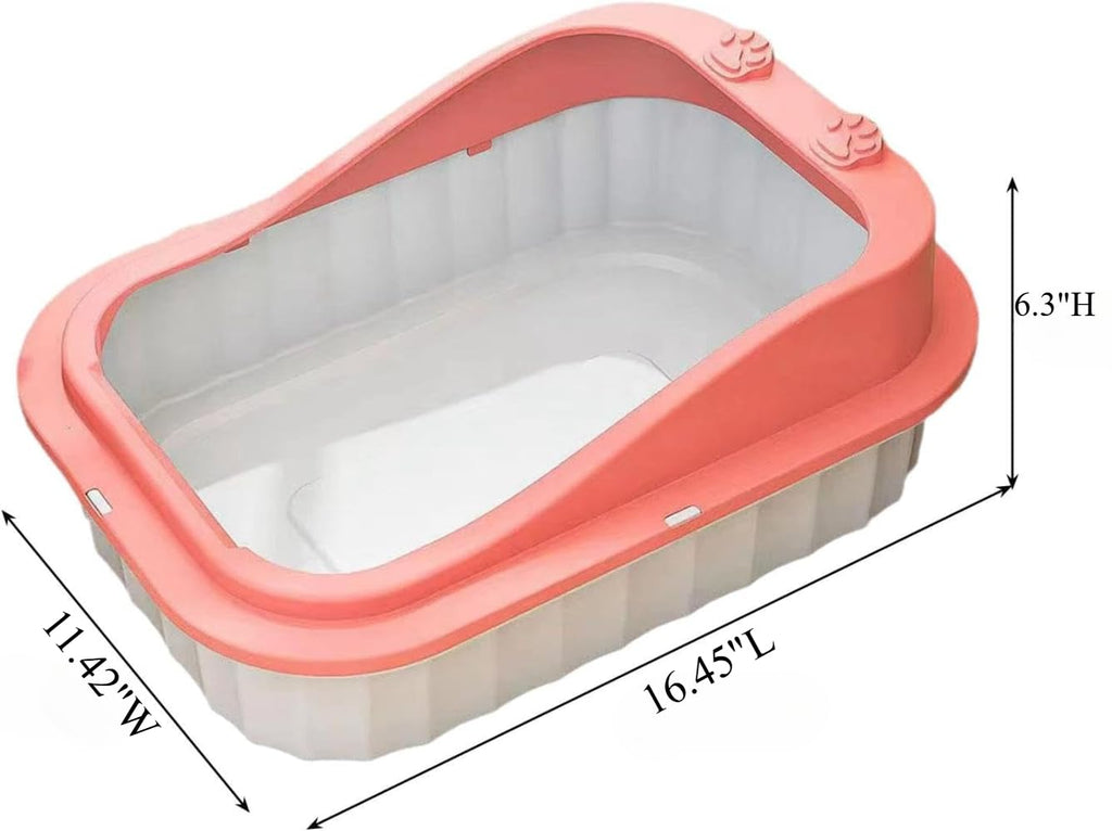 Semi Enclosed Anti Splash Cat Litter Tray E5403