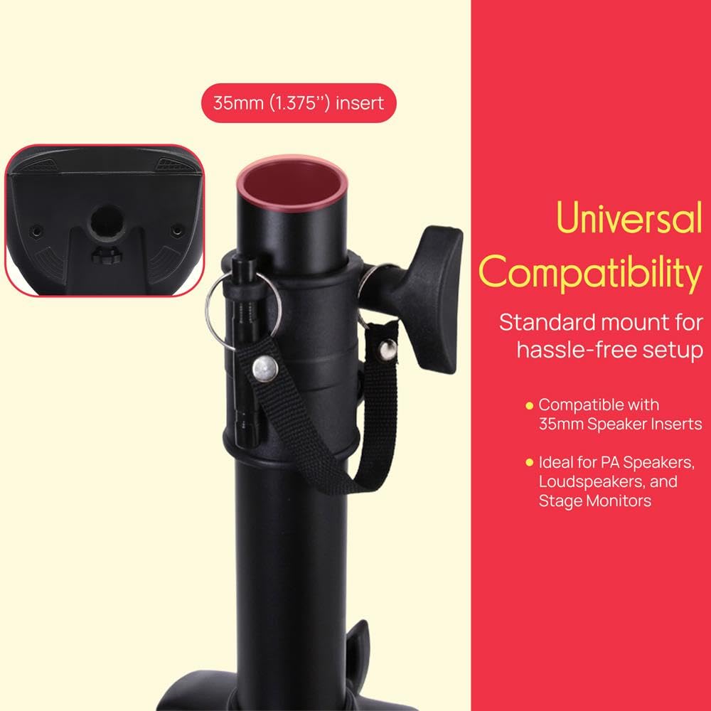 Universal Speaker Stand 2-Pack Height Adjustable Tripod Mount R6421