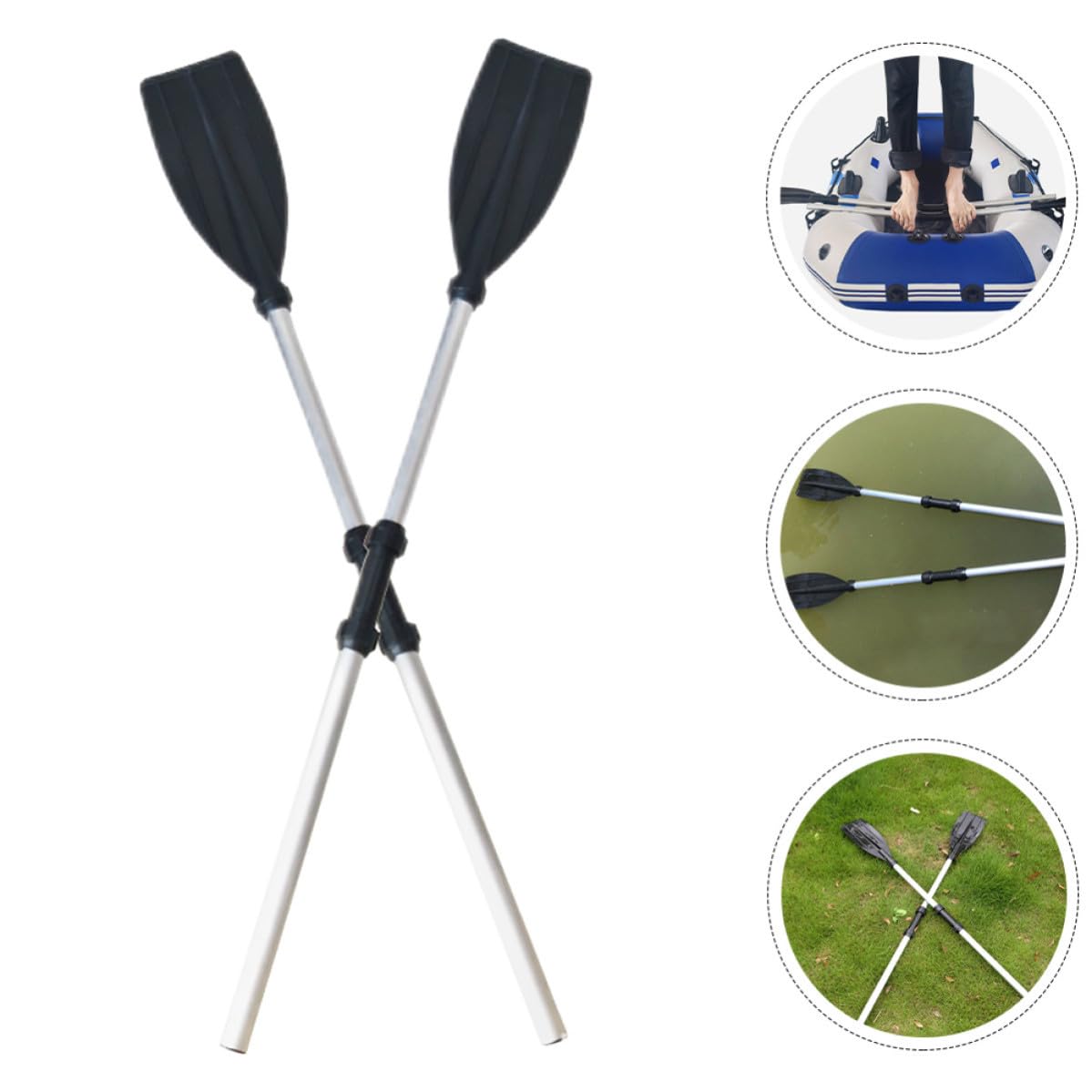 2pcs Aluminum Alloy Kayak Paddles F8939