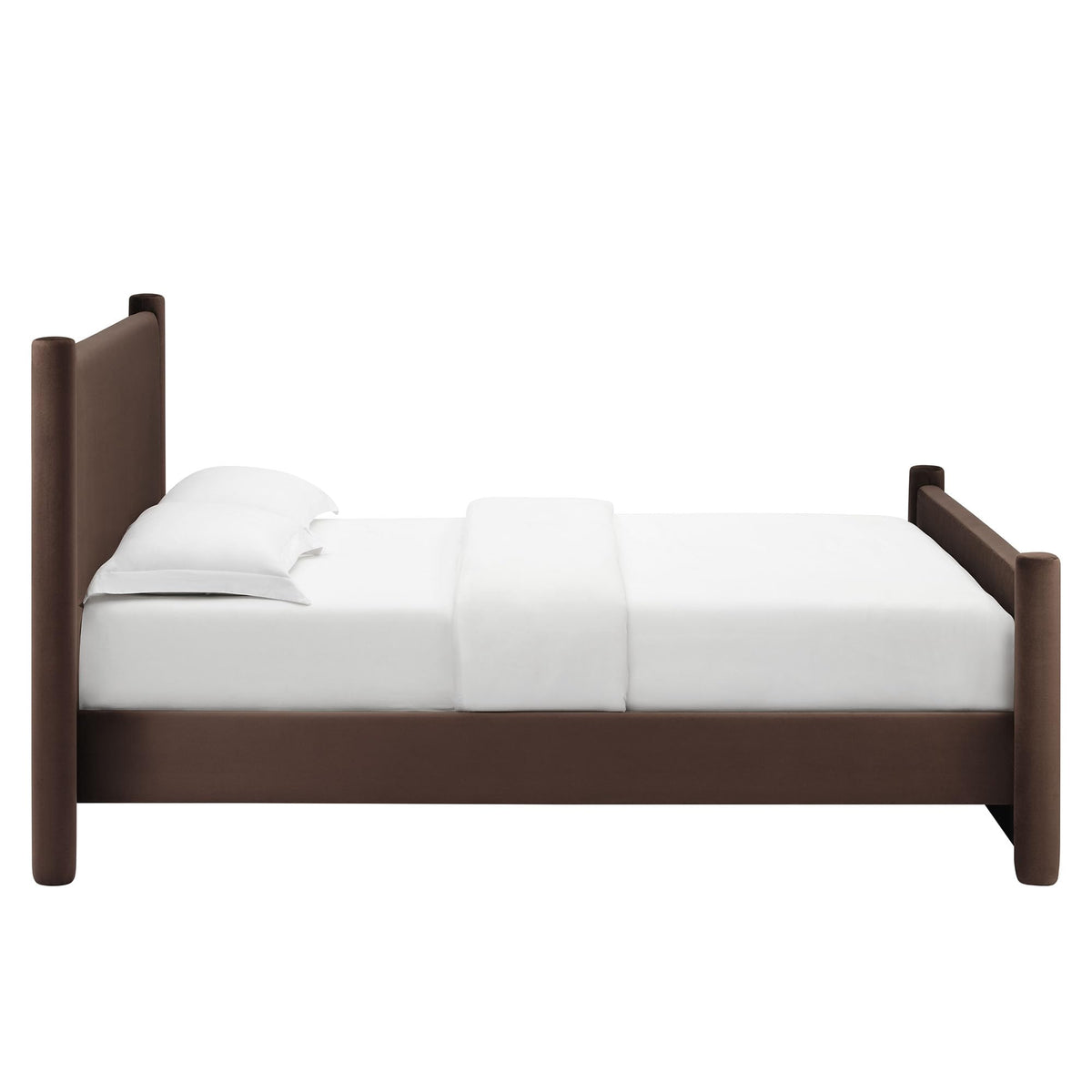 King Size Upholstered Platform Bed Frame with Headboard and Footboard M50476