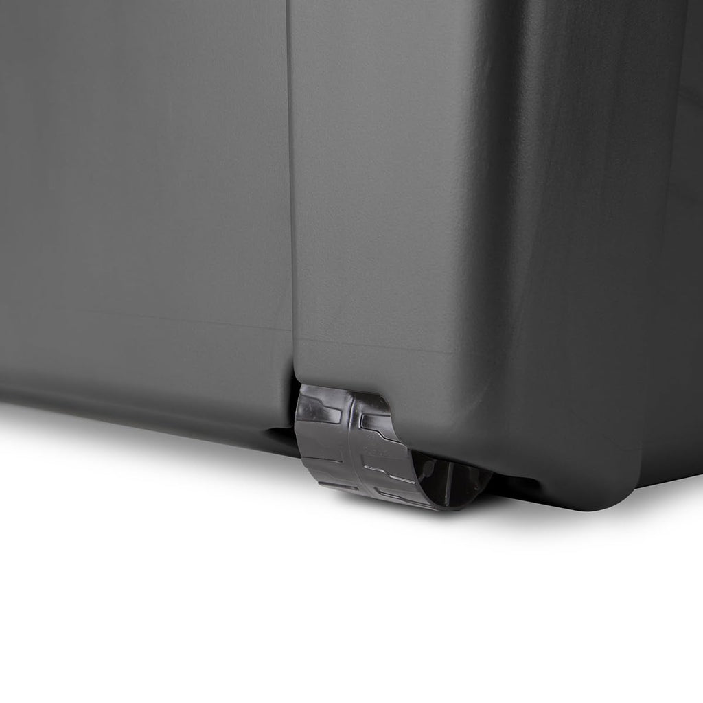 23 Gallon Lockable Storage Tote with Wheels Black V408521