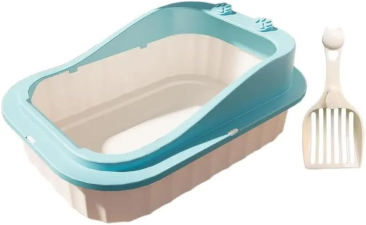 Semi Enclosed Anti Splash Cat Litter Tray E5403