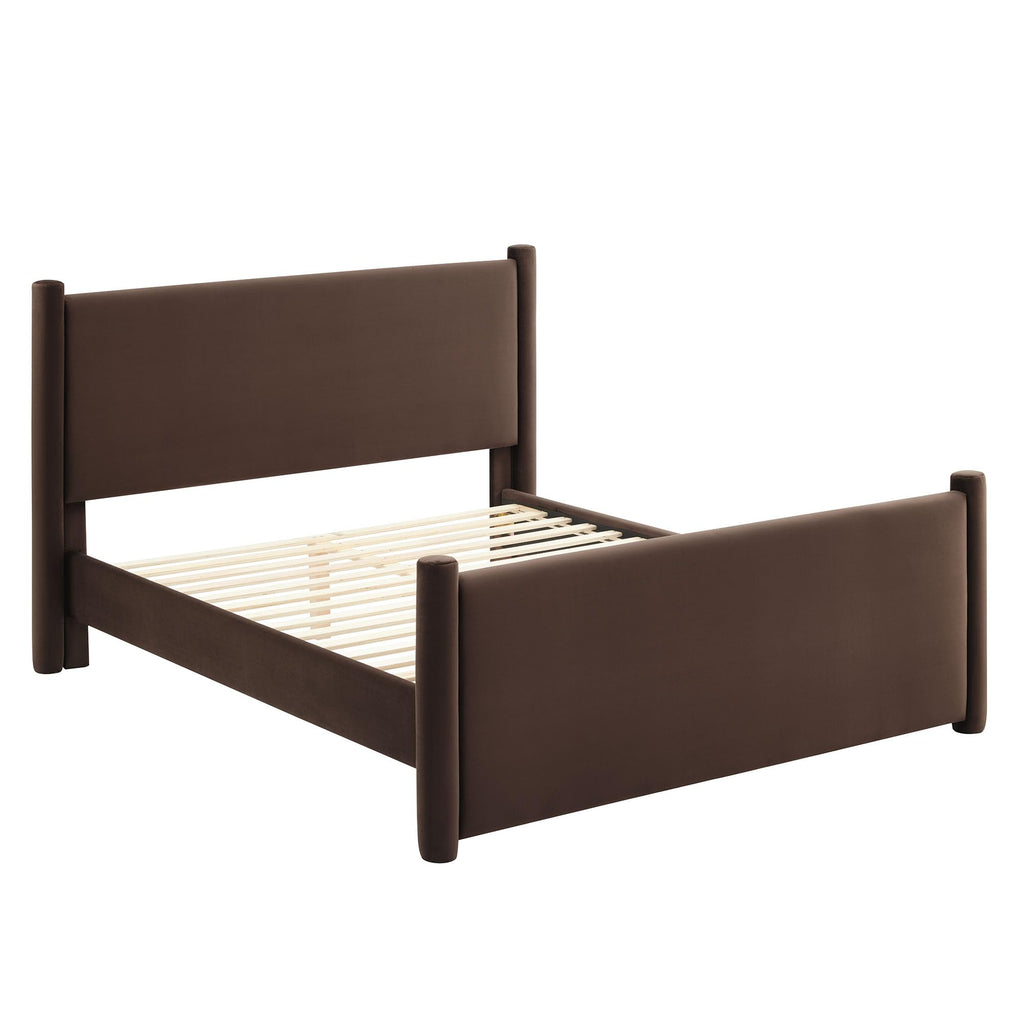 King Size Upholstered Platform Bed Frame with Headboard and Footboard M50476