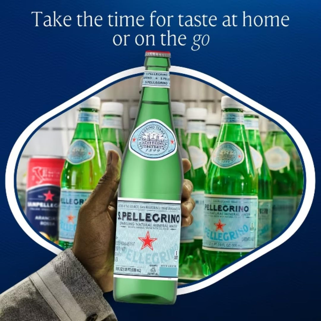 Sparkling Natural Mineral Water 500 mL Glass Bottles 8 Pack Q80772