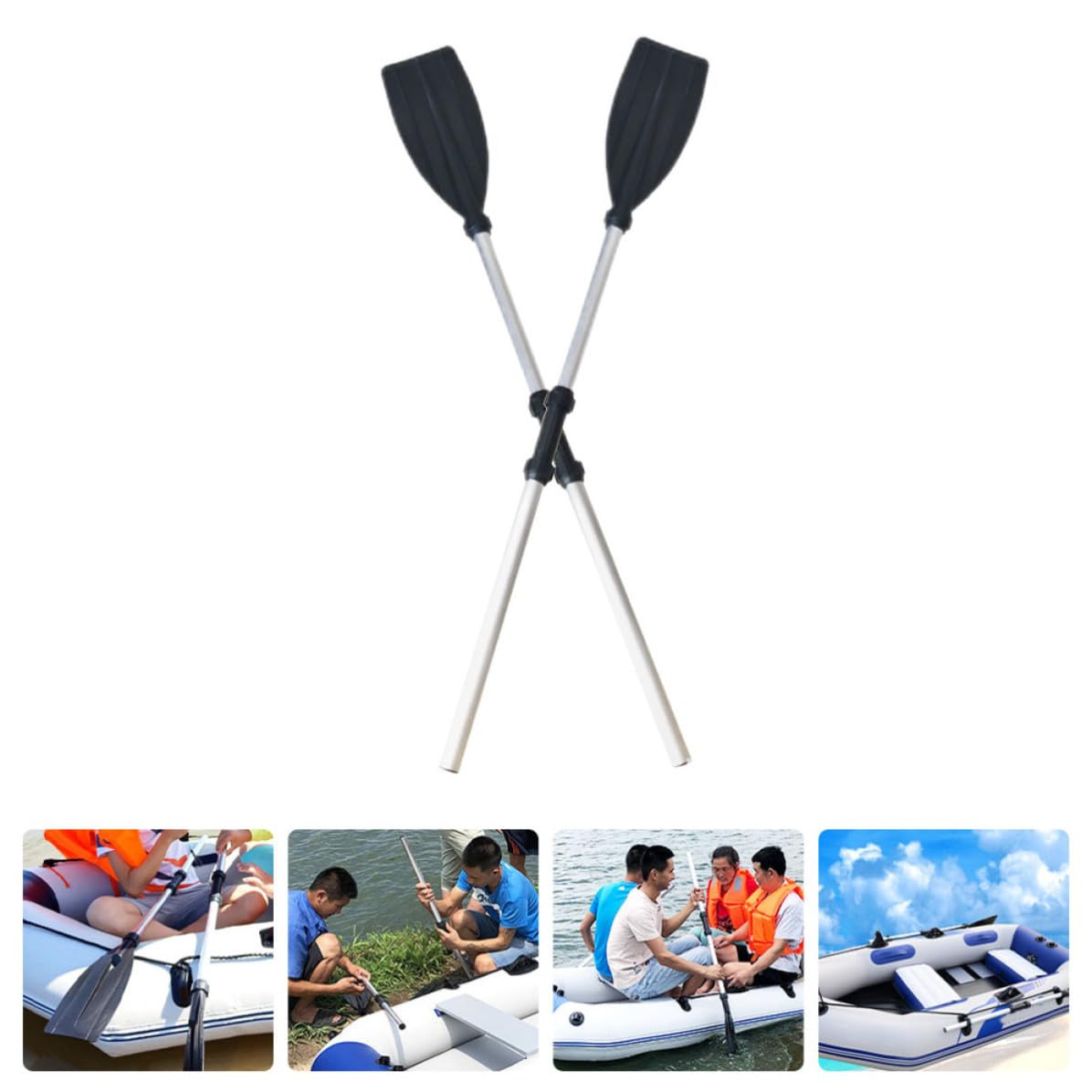 2pcs Aluminum Alloy Kayak Paddles F8939