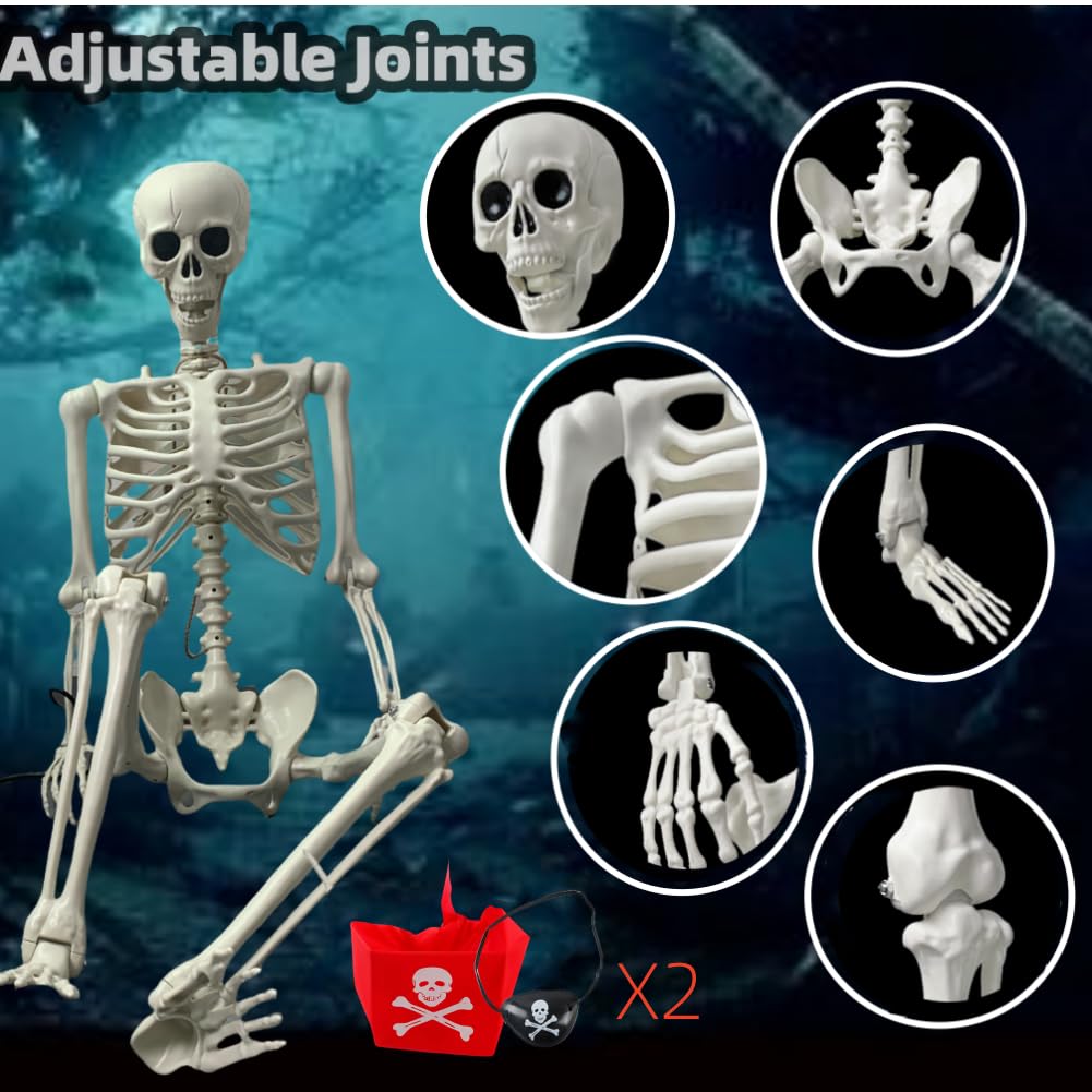 Life Size Posable Skeleton Decoration S76946