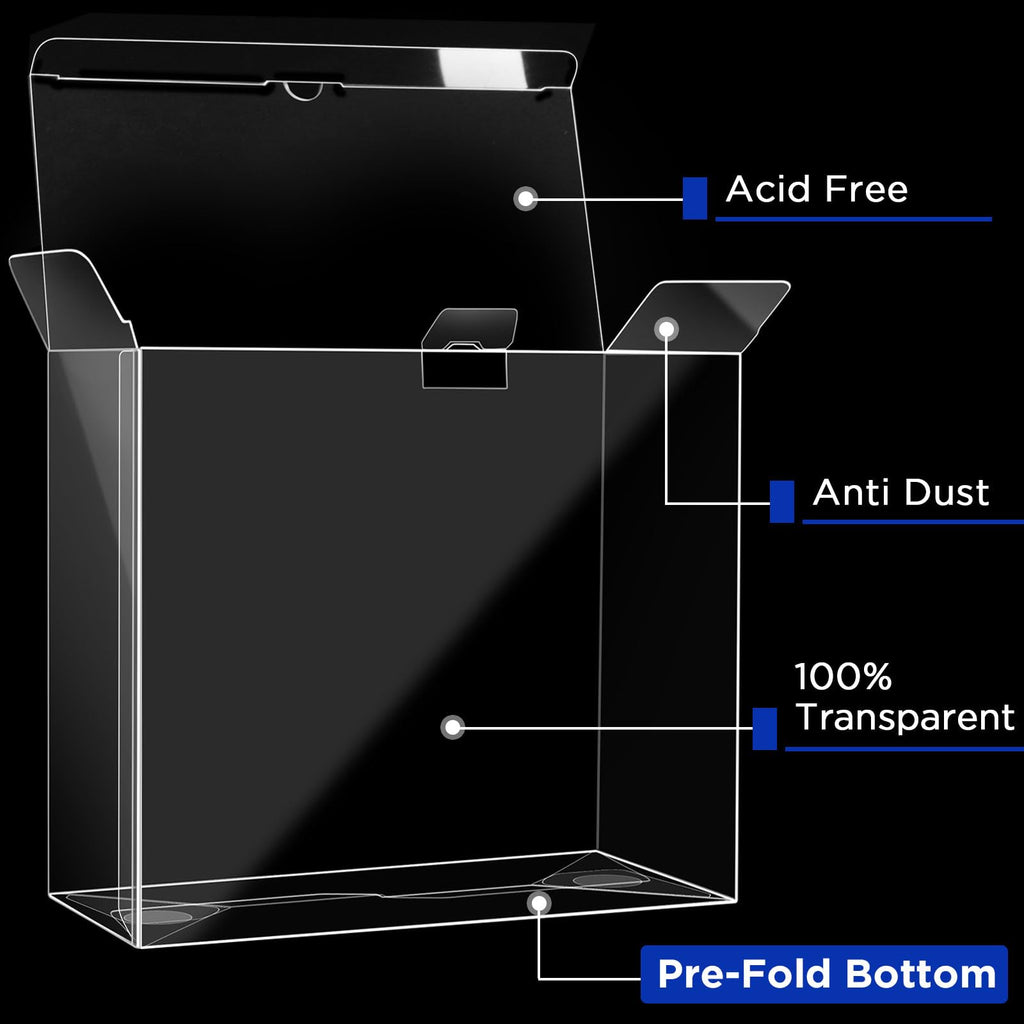 4 Packs Transparent Easy to Fold Protector Case O237593