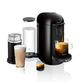 Ink Black Coffee and Espresso Maker with Milk Frother W993