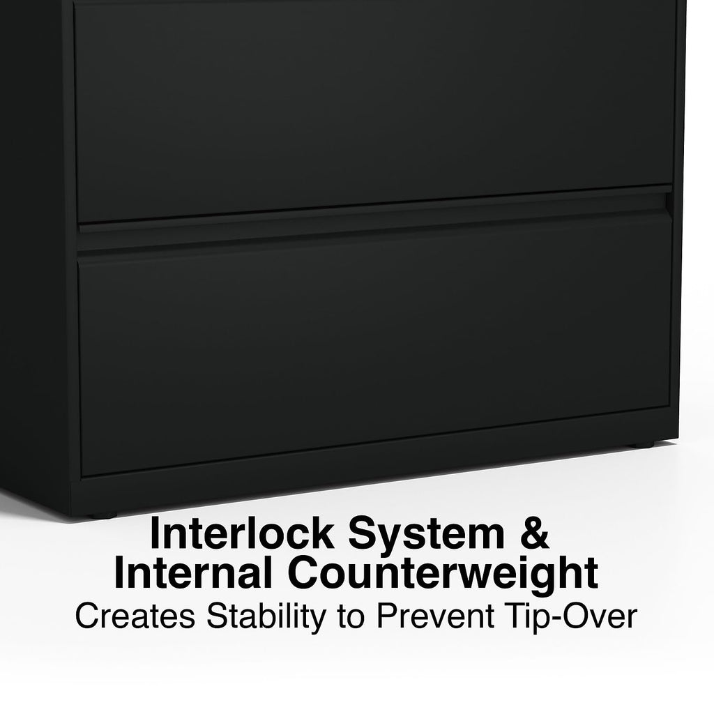 4 Drawer Black Lateral File Cabinet Q82050