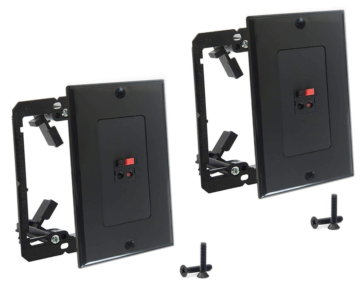 1 Speaker Wall Plate 2 Pack Black F169797