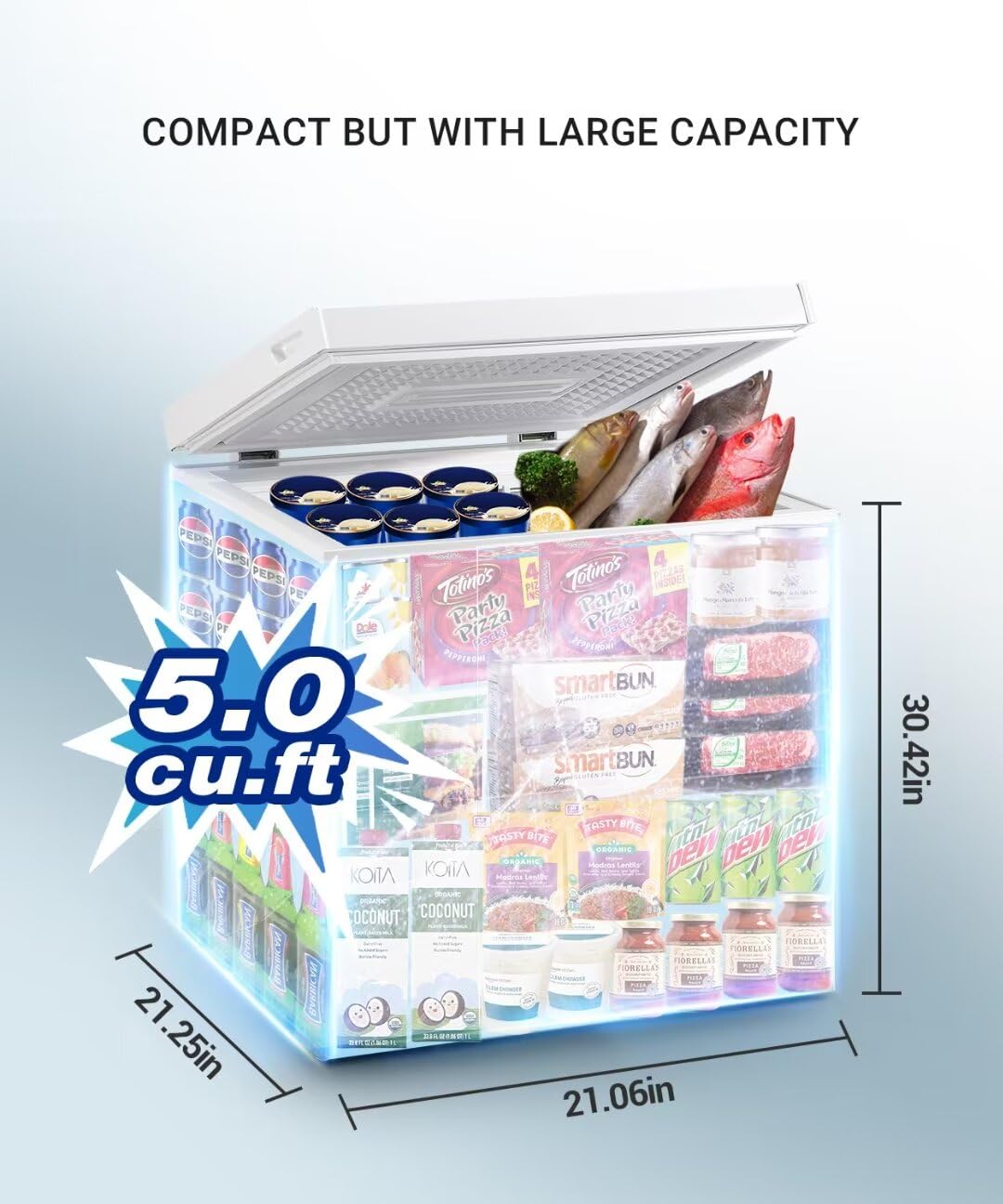 5.0 cu.ft Chest Freezer with Temperature Control K803807