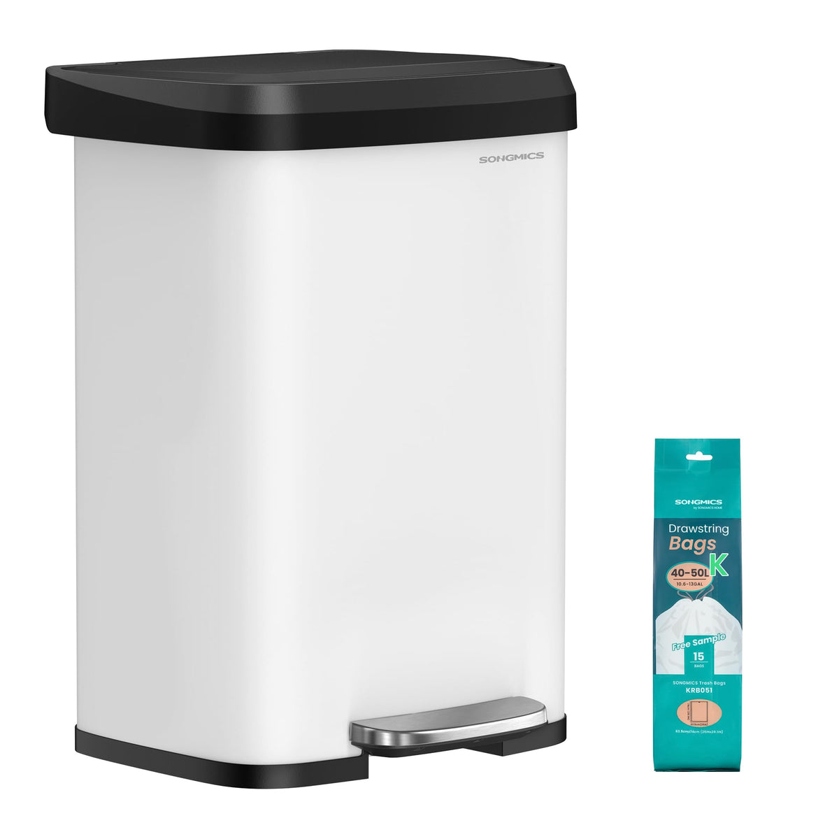 13 Gallon Stainless Steel Kitchen Trash Can N715892
