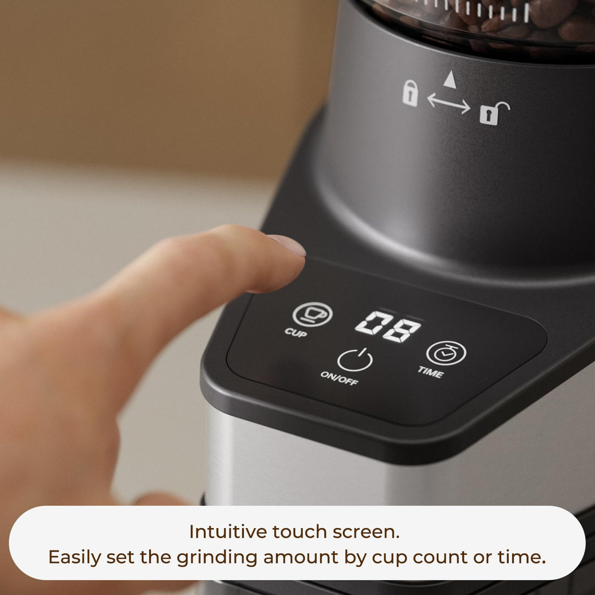 Conical Burr Coffee Grinder, 60 Settings, Black U7177