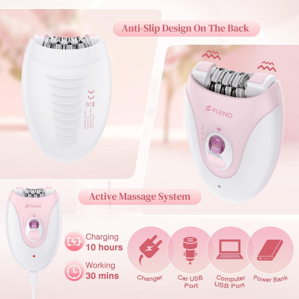 2-Speed Rechargeable Epilator with LED Light F38614
