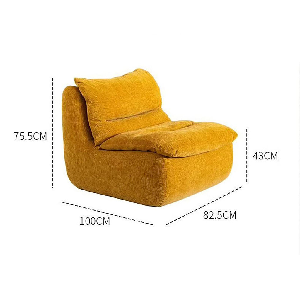 Yellow Memory Foam Bean Bag Chair T595413