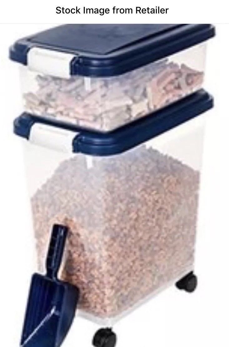 Airtight Pet Food Storage Container Navy Blue M10717