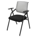 Grey Mesh Back Stacking Arm Chairs T3967