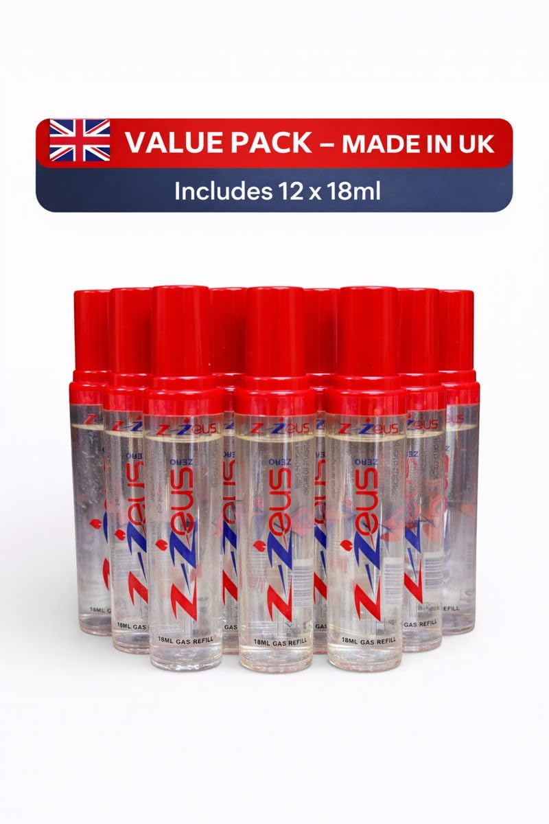 Butane Gas Refill 18ml Pack of 12 Low Odor E3872