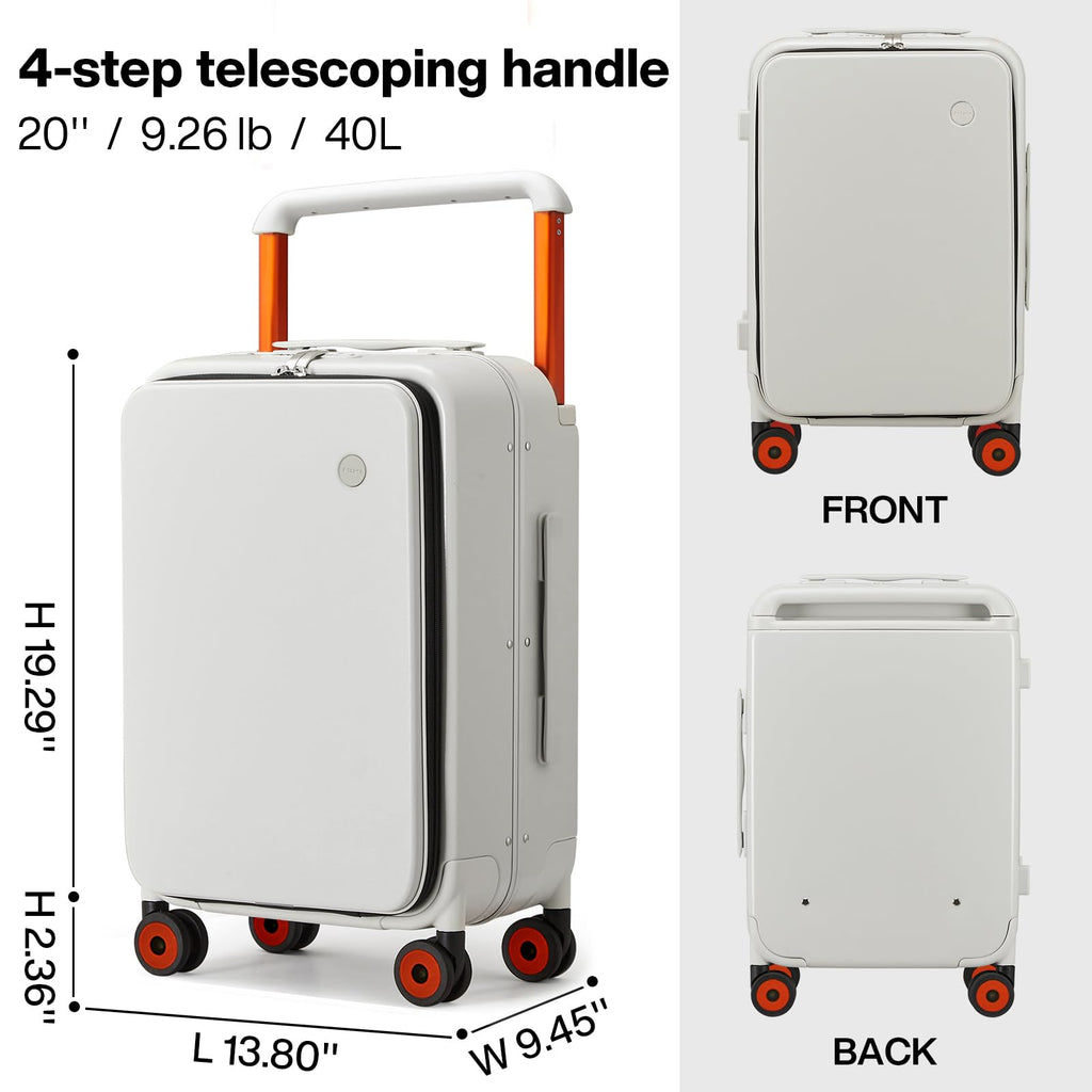 20 Inch Carry On Luggage Aluminum Frame Spinner Wheels C930757