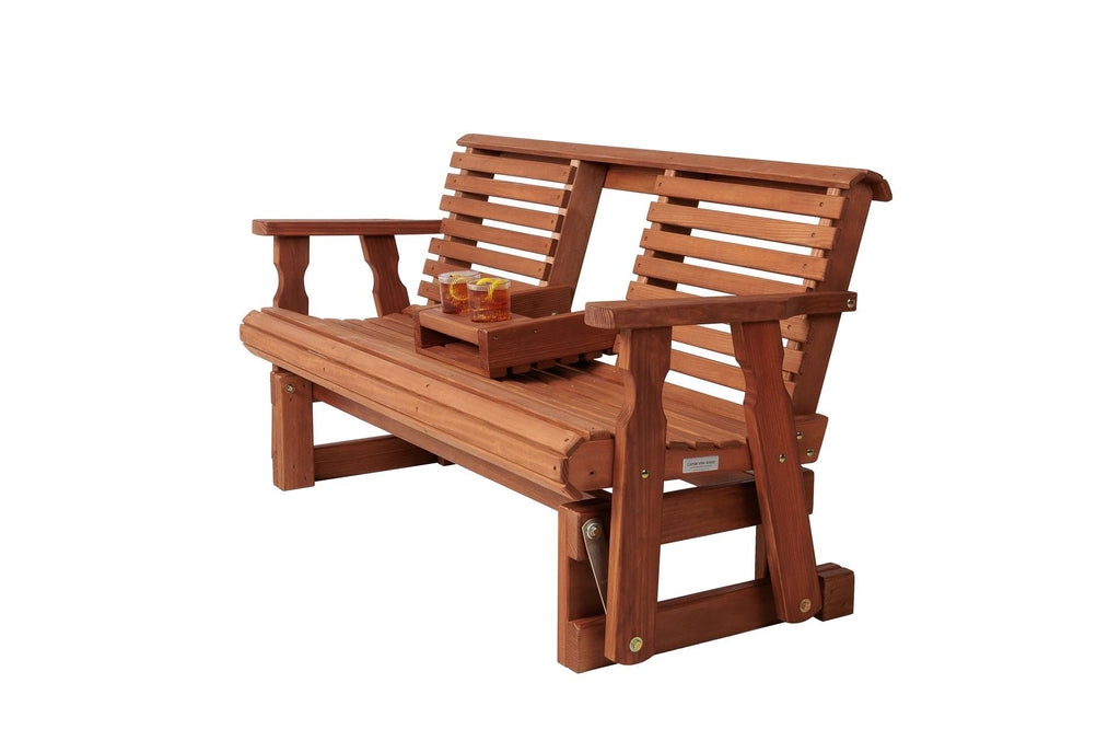 Heavy Duty Console Porch Glider with Cupholders D274