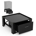 Black Washer and Dryer Pedestal with Drawer V524221