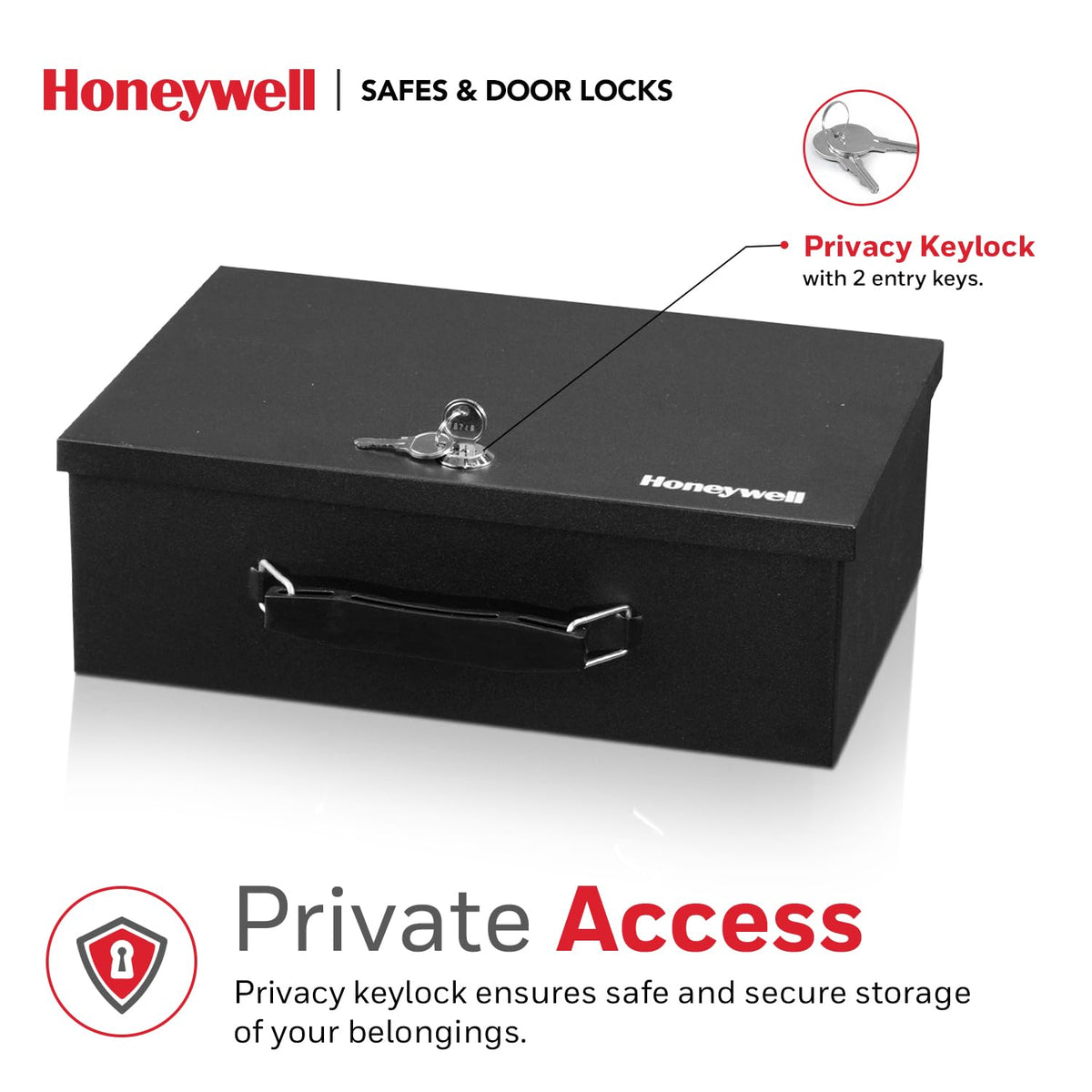 Black Steel Safe Box with Keys J788064