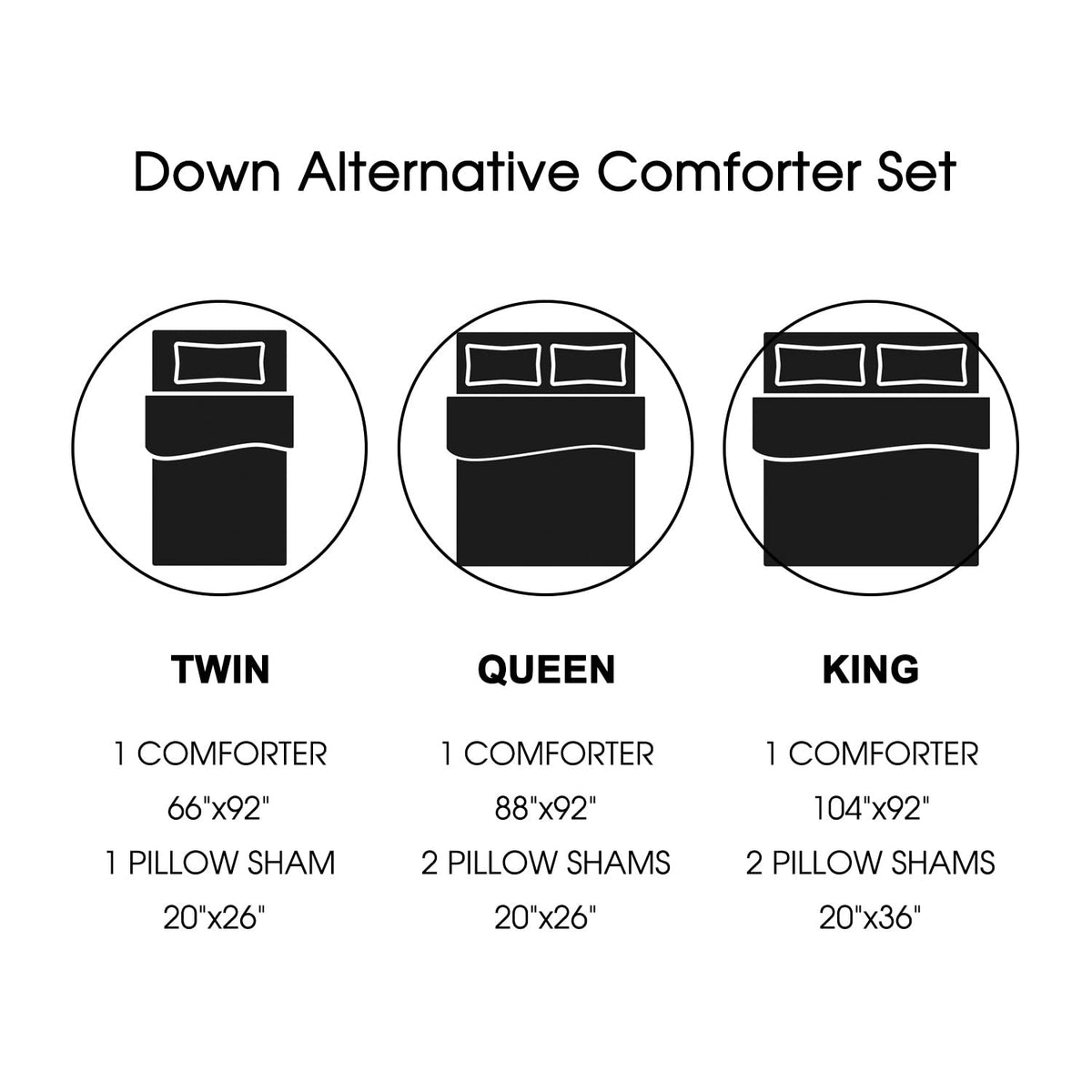 Forest Green King Size Reversible Down Alternative Comforter Set P13460