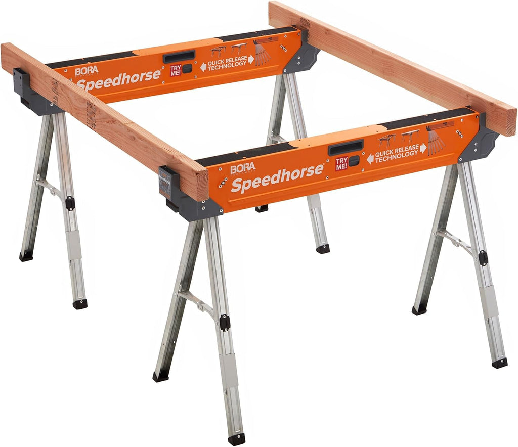 2 Pack Folding Heavy Duty Metal Sawhorse A767