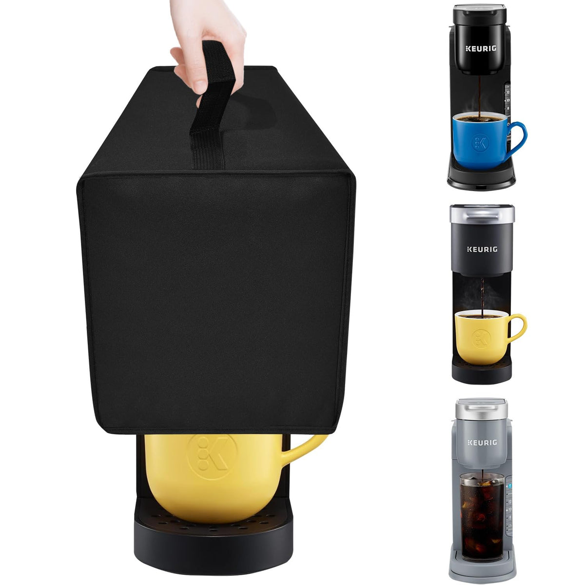 Black Coffee Maker Cover A6186