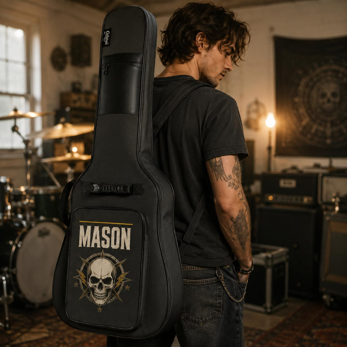 Soft Water Resistant Padded Guitar Gig Bag with Shoulder Straps and Pockets O1989
