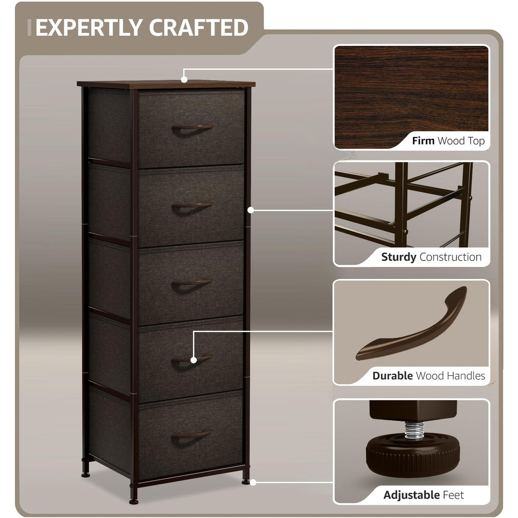 5 Drawer Nightstand A6739