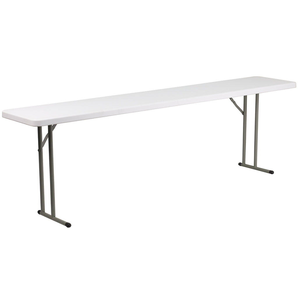 8-Foot White Plastic Folding Training Table Z8992