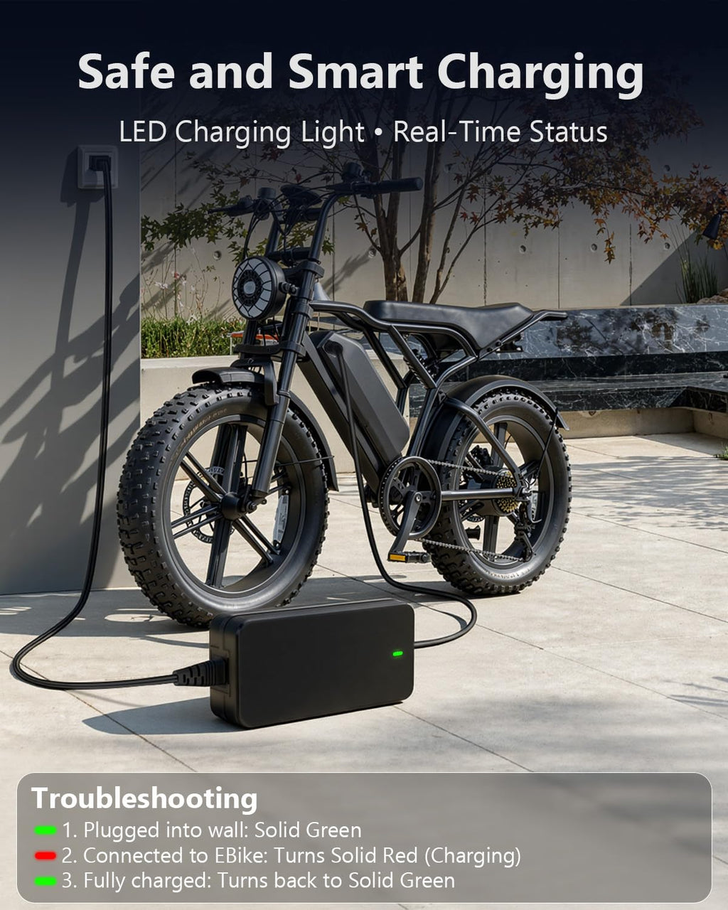54.6V 3A ebike Charger for 48V Lithium Batteries P2310