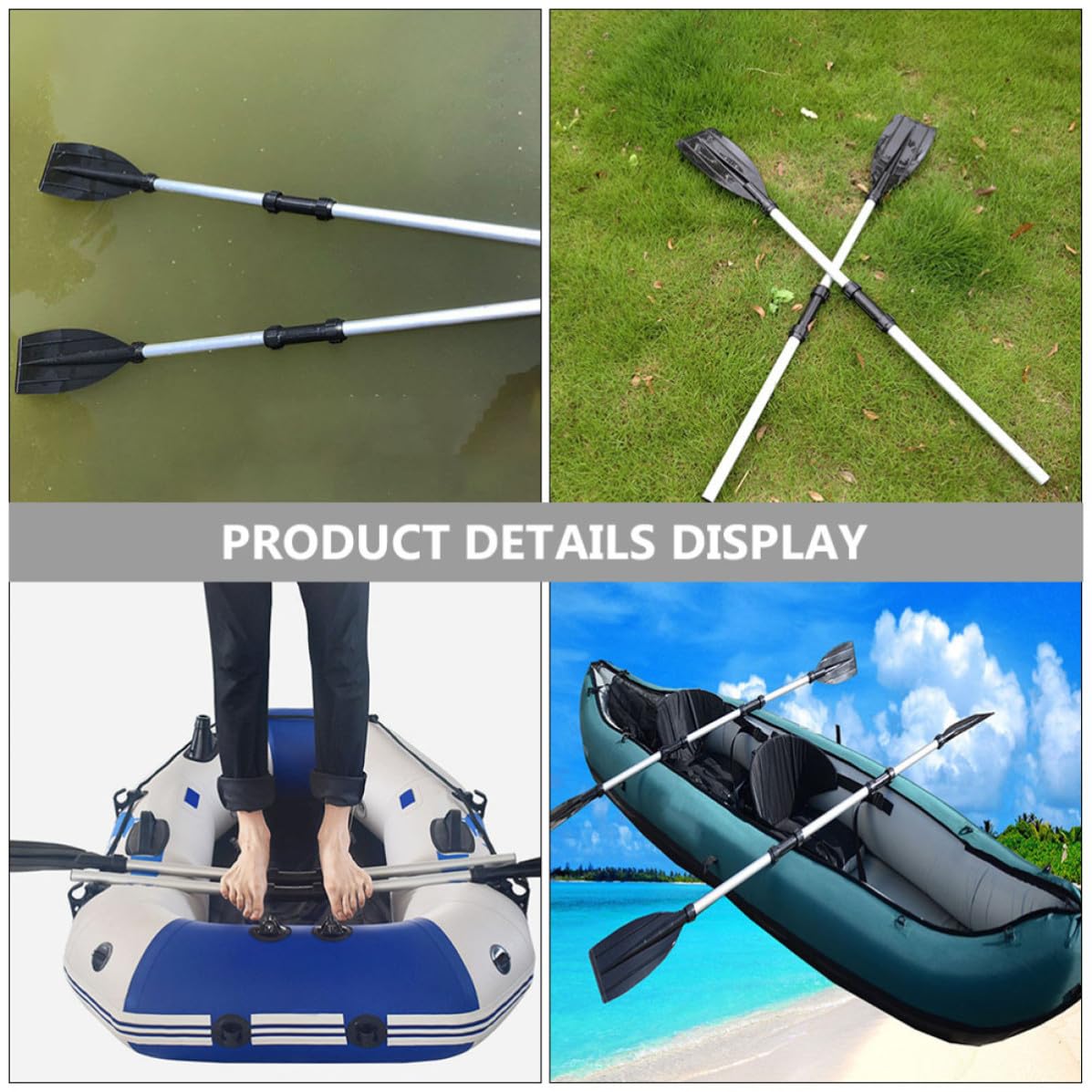 2pcs Aluminum Alloy Kayak Paddles F8939