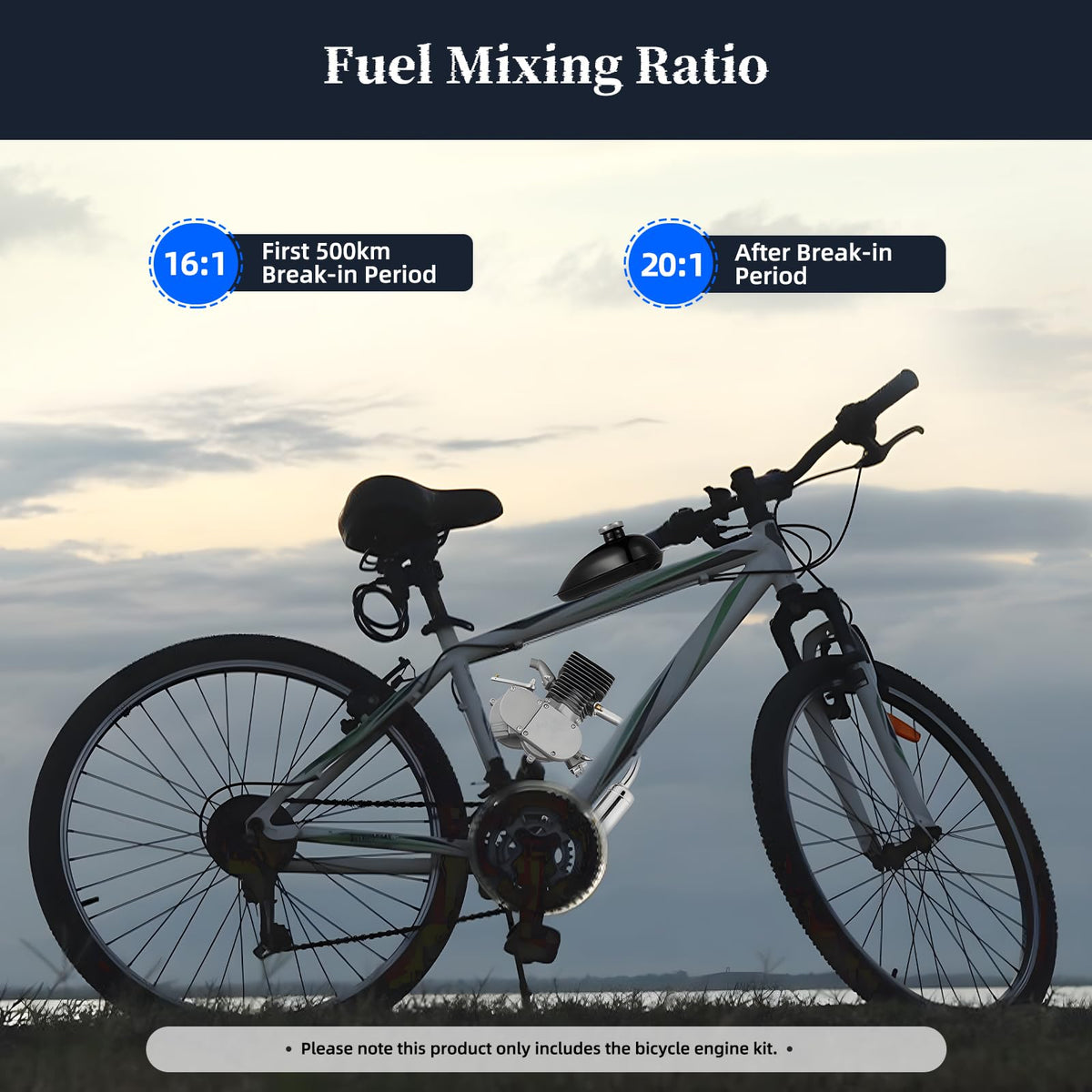 100cc 2-Stroke Air-Cooling Bicycle Engine Kit U716
