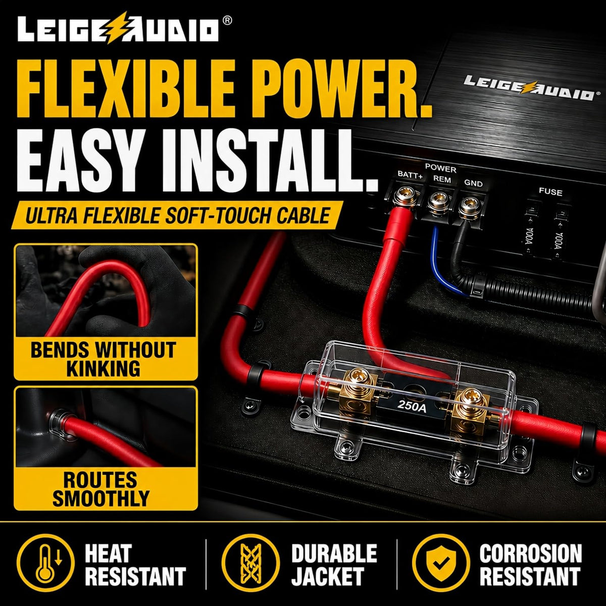 0 Gauge Amp Wiring Kit M894