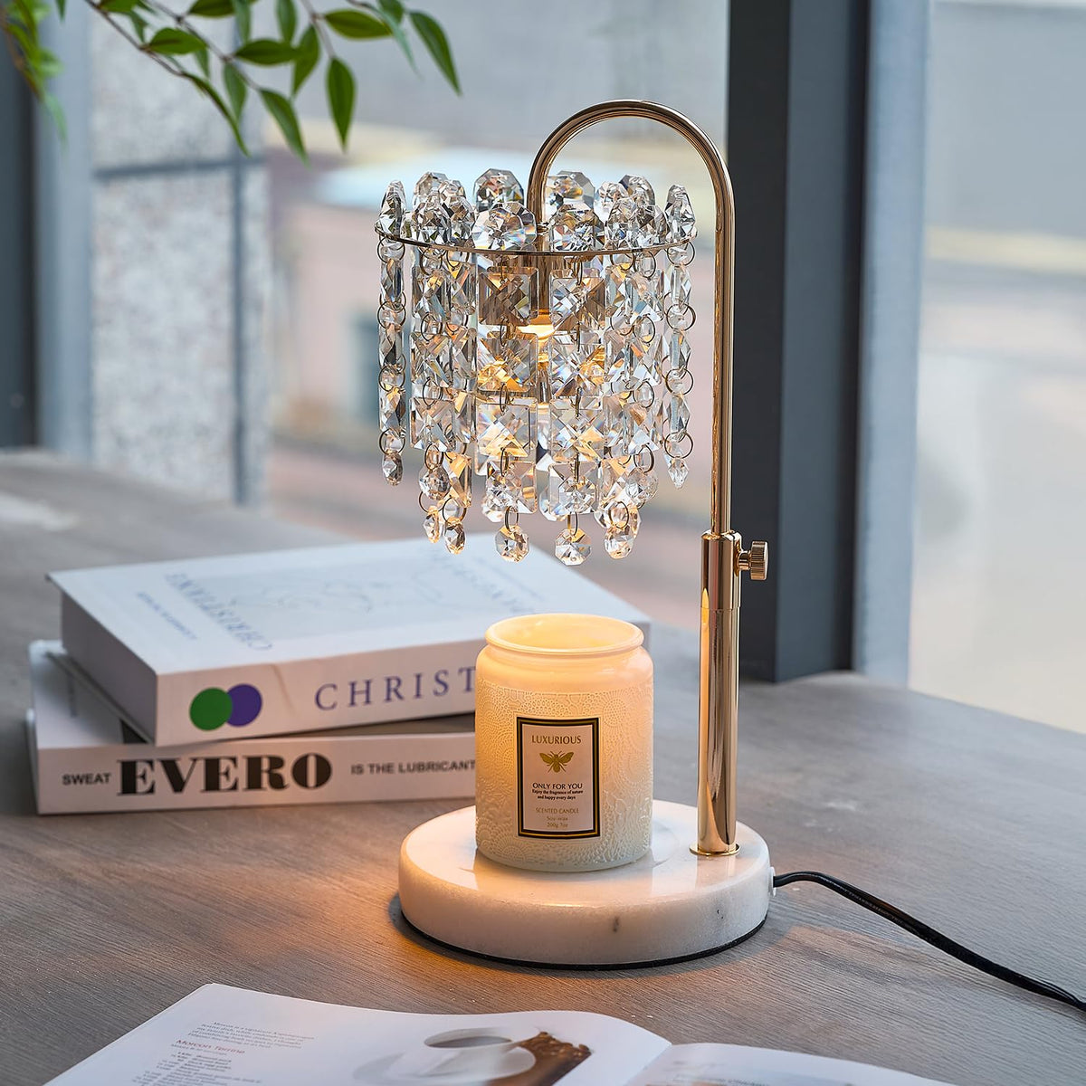 Candle Warmer Lamp with Timer Dimmer Adjustable Height Y793