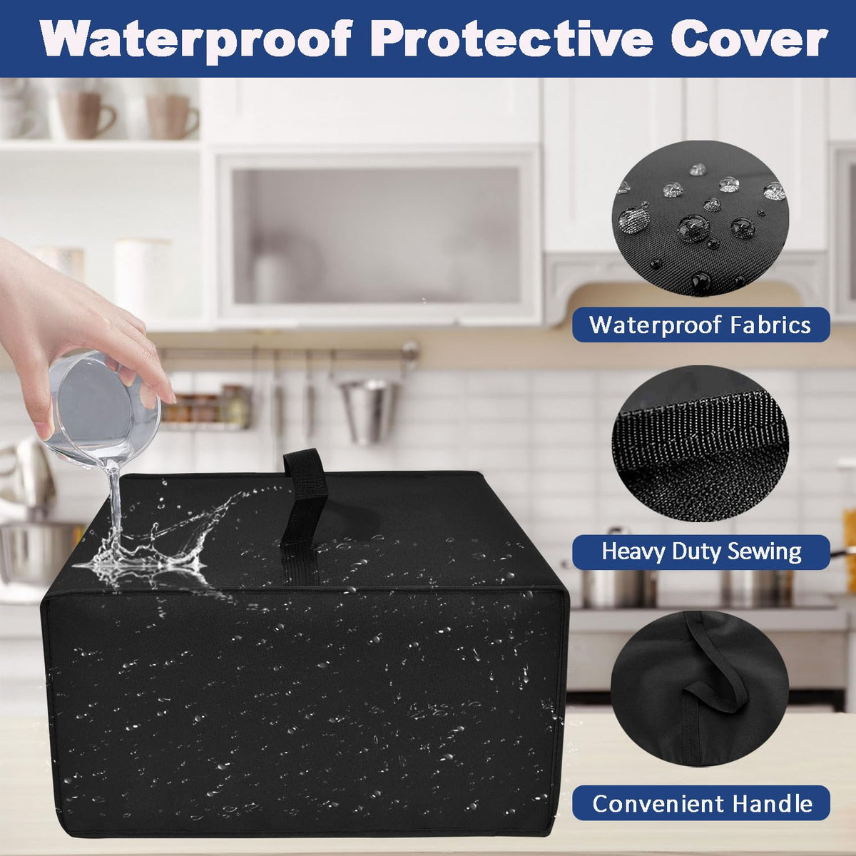 Black Coffee Maker Cover A6186