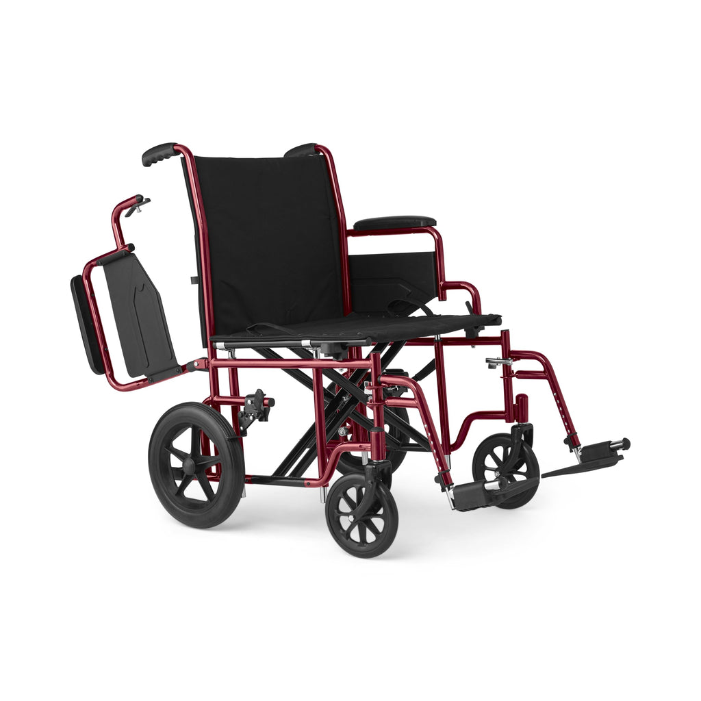 Red 22" Extra-Wide Bariatric Transport Chair Z7527