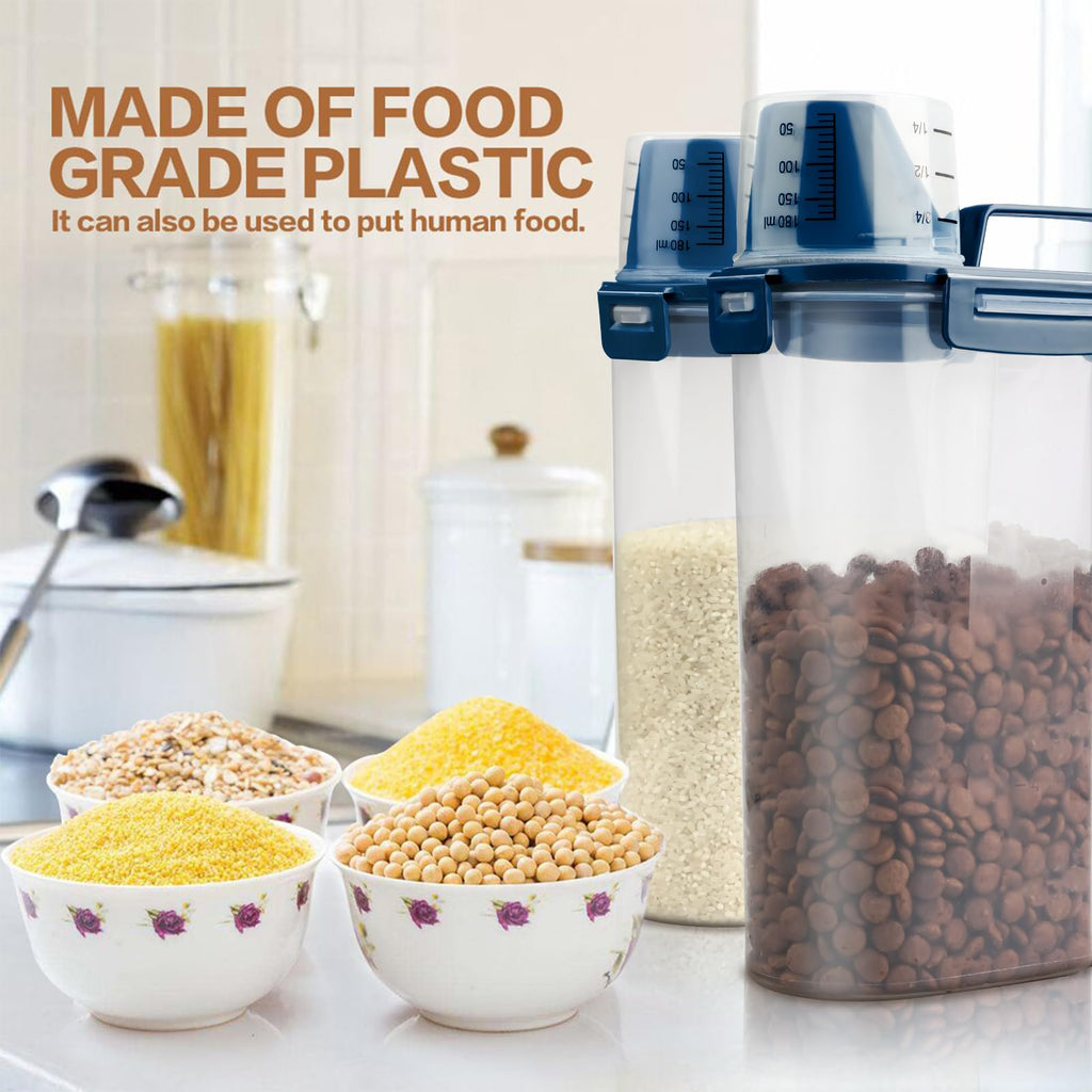 Airtight Pet Food Storage Container with Measuring Cup X75098