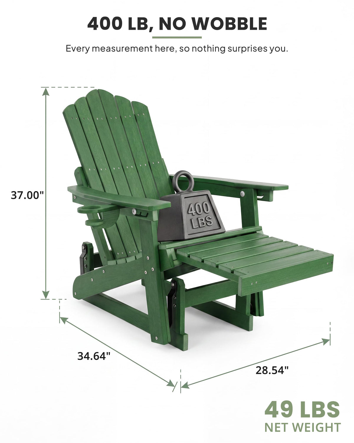 Adirondack Glider Chair Set of 2 N74805