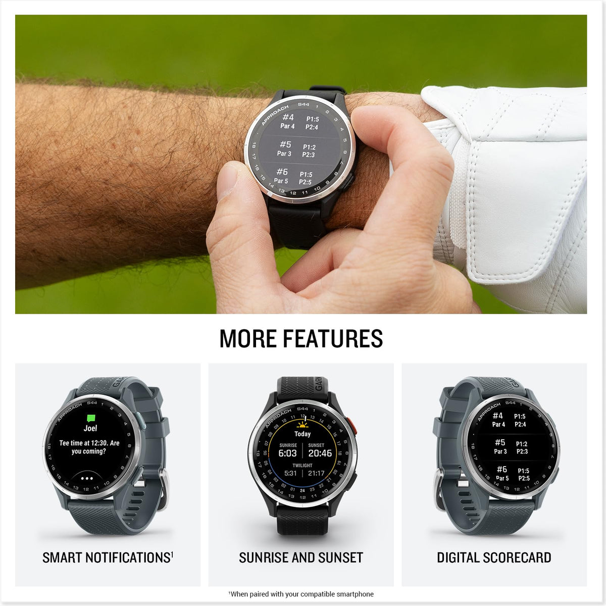 Golf GPS Smartwatch 43mm Black J508025