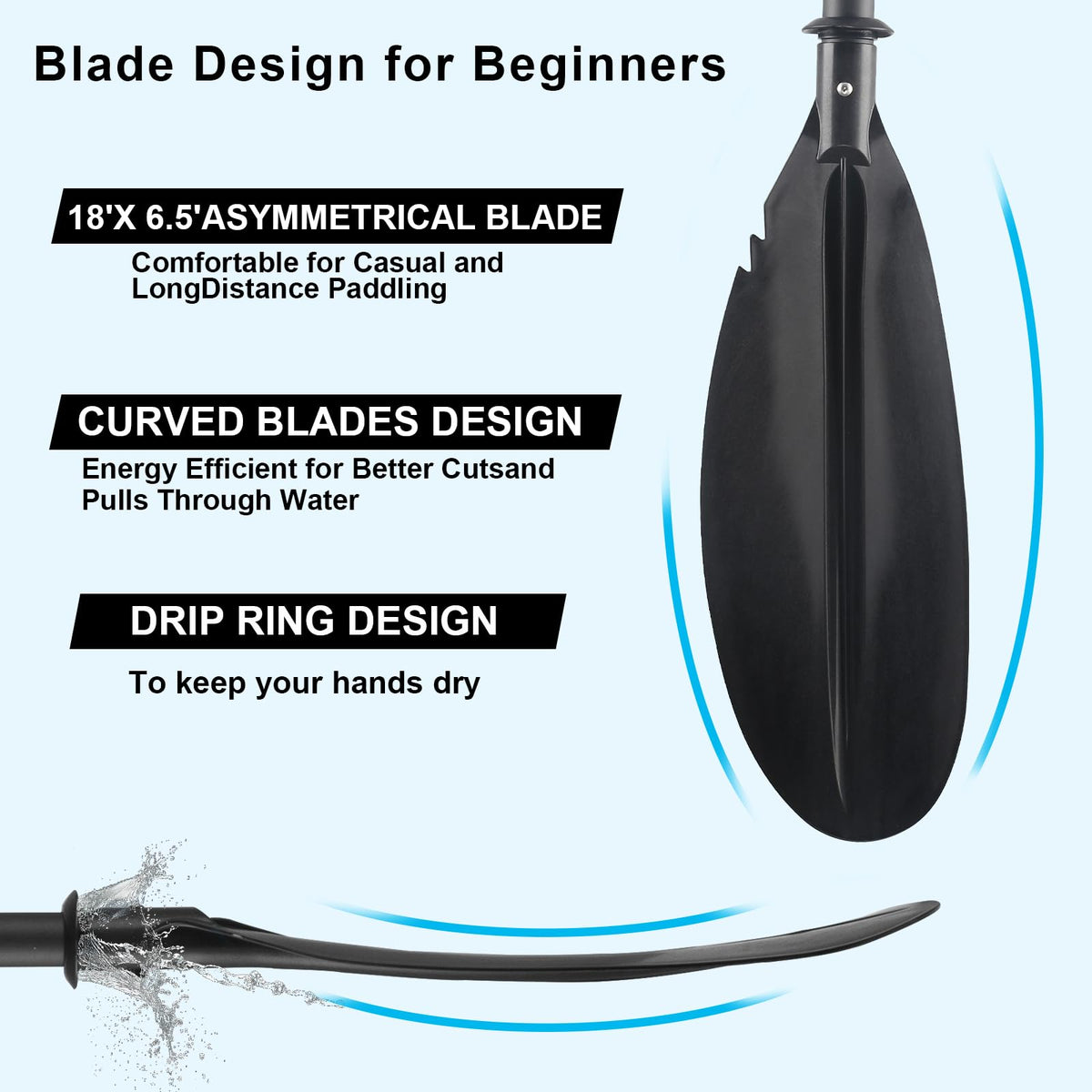 Telescoping Kayak Paddles with Paddle Leash Y166834