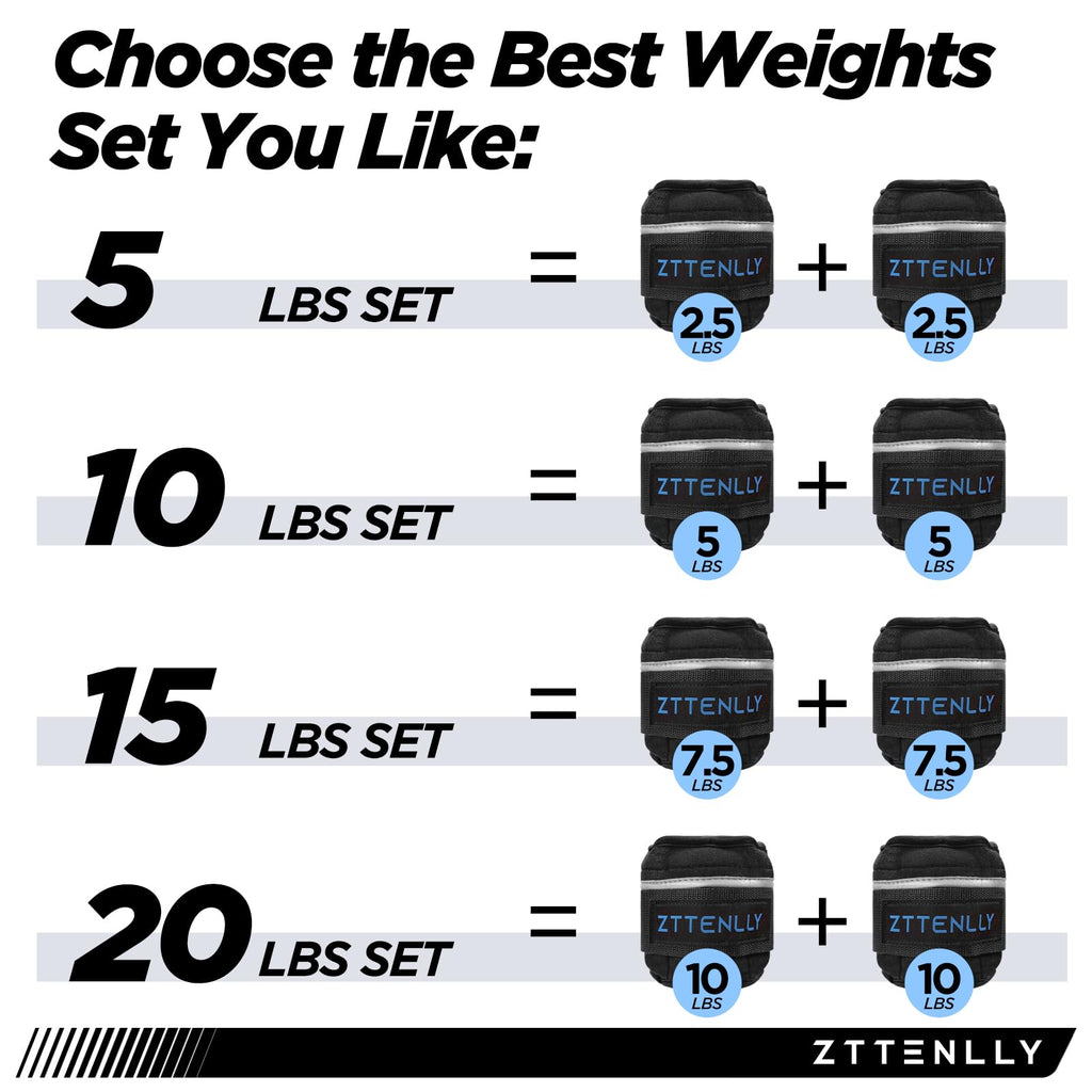 Adjustable Ankle Weights Pair with Carry Bag A642