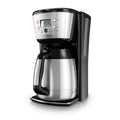 Black and Silver 12 Cup Programmable Thermal Coffee Maker V50405