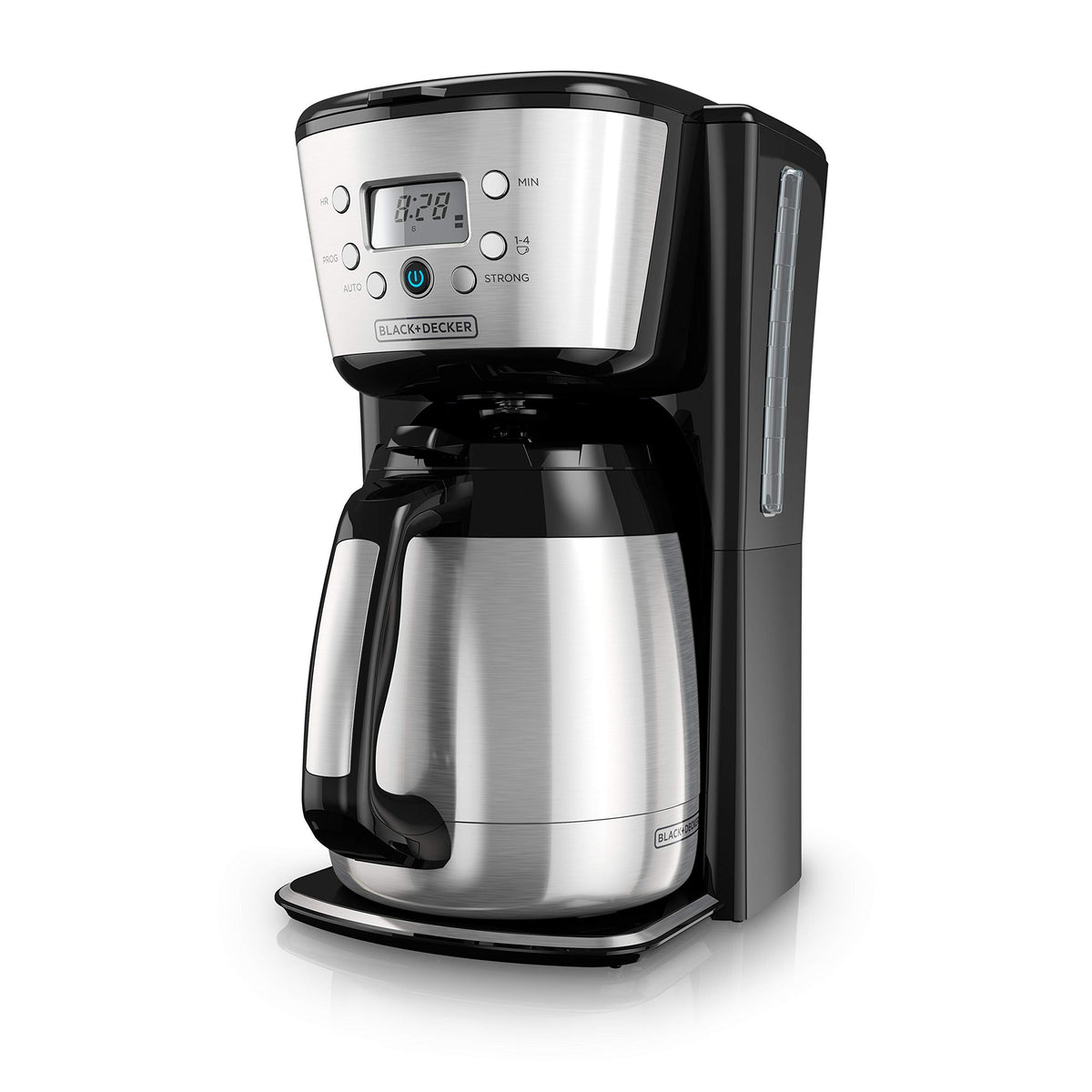 Black and Silver 12 Cup Programmable Thermal Coffee Maker V50405
