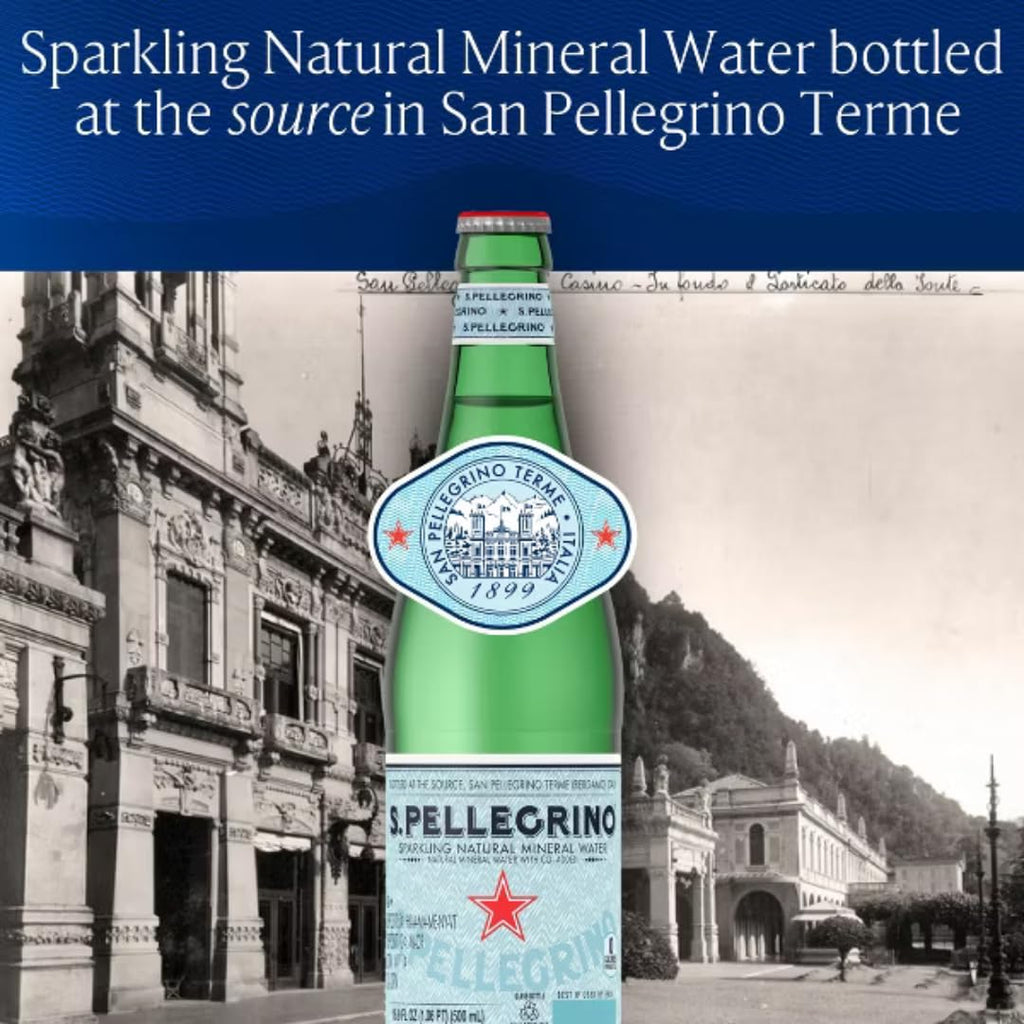 Sparkling Natural Mineral Water 500 mL Glass Bottles 8 Pack Q80772